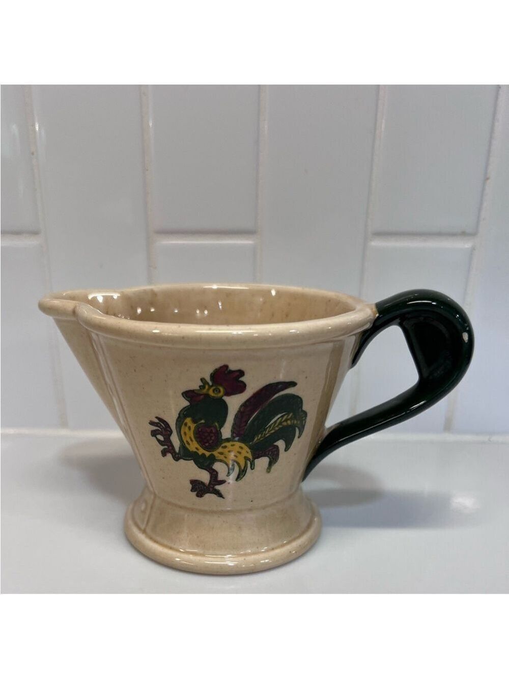 Vintage Poppytrail Rooster Creamer Pitcher by Metlox Provincial